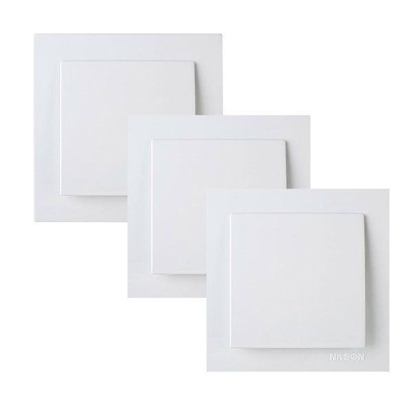 Вимикач одинарний Nilson Touran білий 3 шт