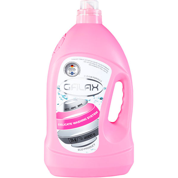Гель для машинной и ручной стирки Galax для деликатного 4 л