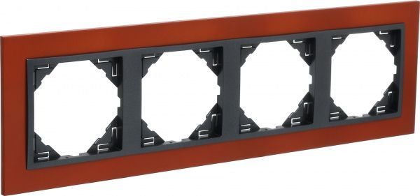 Рамка чотиримісна Efapel ANIMATO Logus універсальна металік помаранчевий 90940 TTS