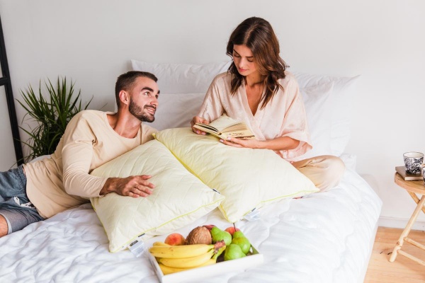 Подушка шелковая 1255 Carmela Silk Kapok высокая 60х60 см (2200001519114) MirSon 60x60 бежевый