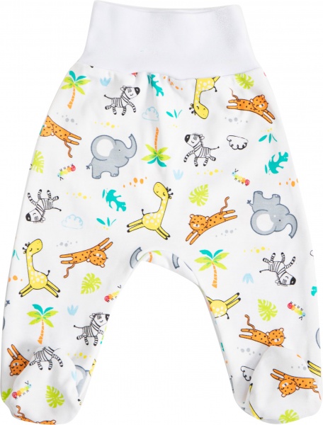 Ползунки ясельные GABBI PLZ-23-1 р.56 белый с рисунком 13643 