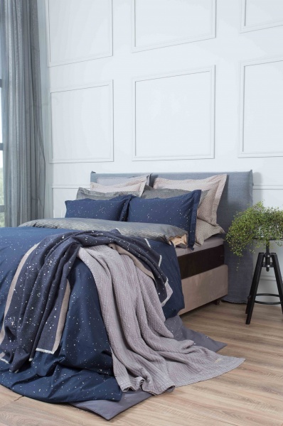 Комплект постільної білизни Cosmos Dark 2.0 синій Decoflux 