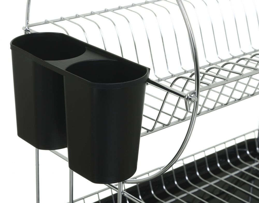 Сушилка для посуды Flamberg 525x235x360 мм настольная двухуровневая с поддоном