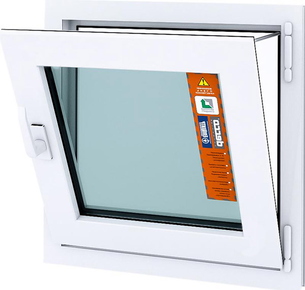 Окно поворотно-откидное DECCO 60 600x600 мм правое