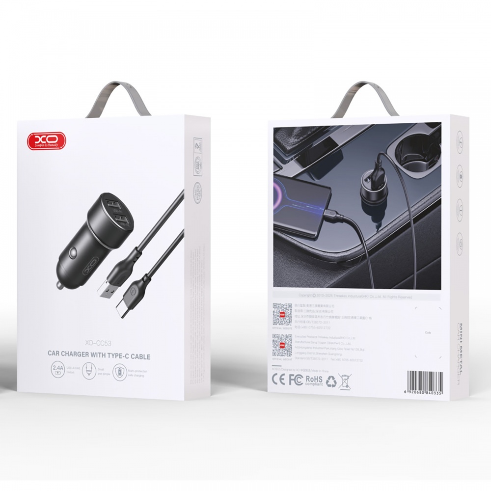 Автомобильное зарядное устройство CC53 2,4 А (CC53.black)