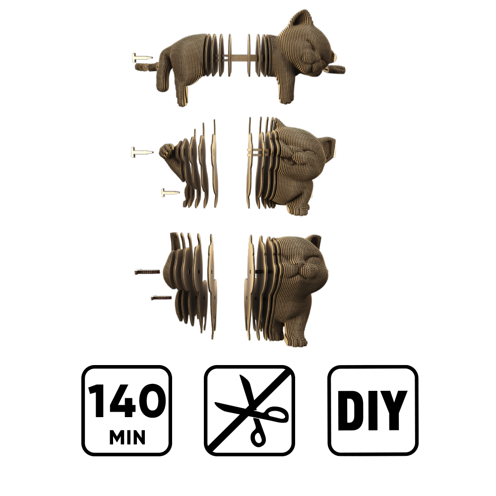 Конструктор картонний Cartonic 3D Puzzle KITTENS TRIO CARTKITTENS