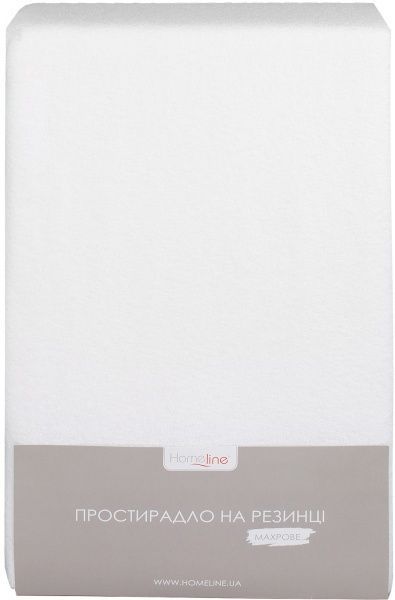 Простирадло трикотажне на резинці 200x200 см білий Homeline 