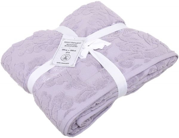 Простирадло махра/жаккард 150x200 см сірий ТЕКС 