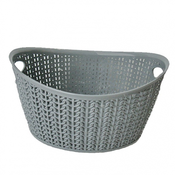 Корзина Ucsan Plastik KNIT овальная 3,3 л серый 