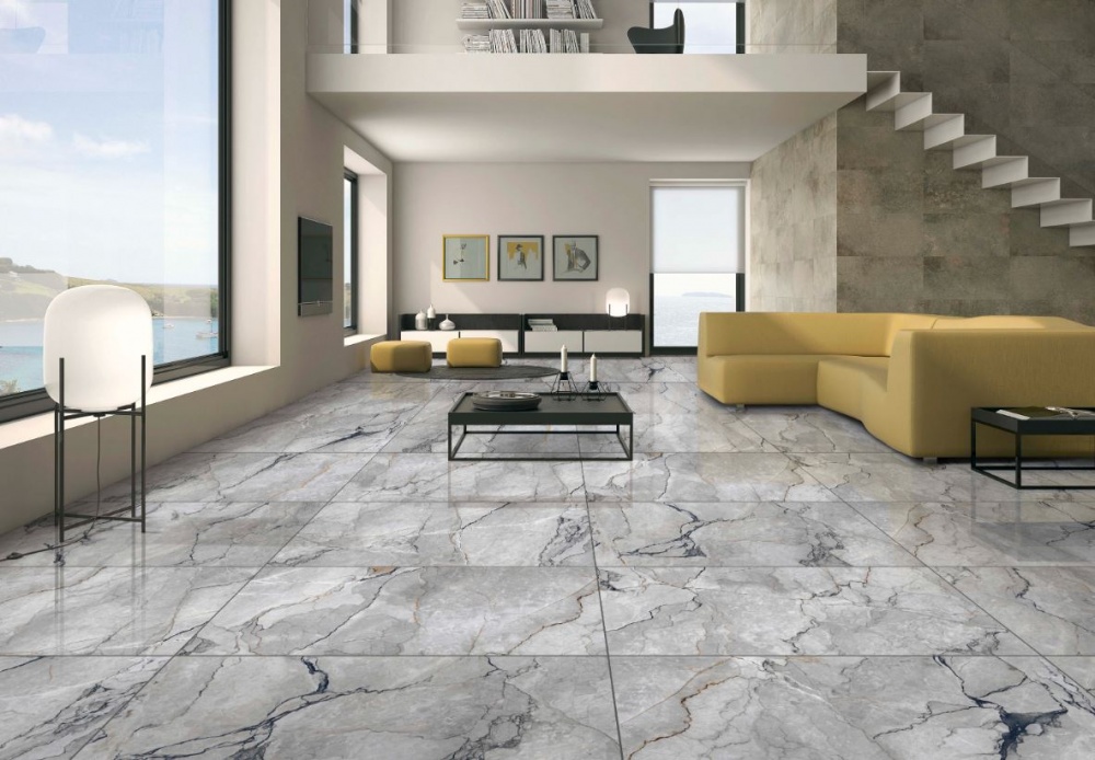 Плитка Cerossa Ceramica MARMO SILVESTRE GRIS polished 60х60 см