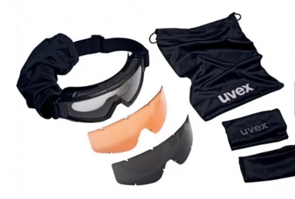 Очки Uvex защитные Apache с тремя линзами 