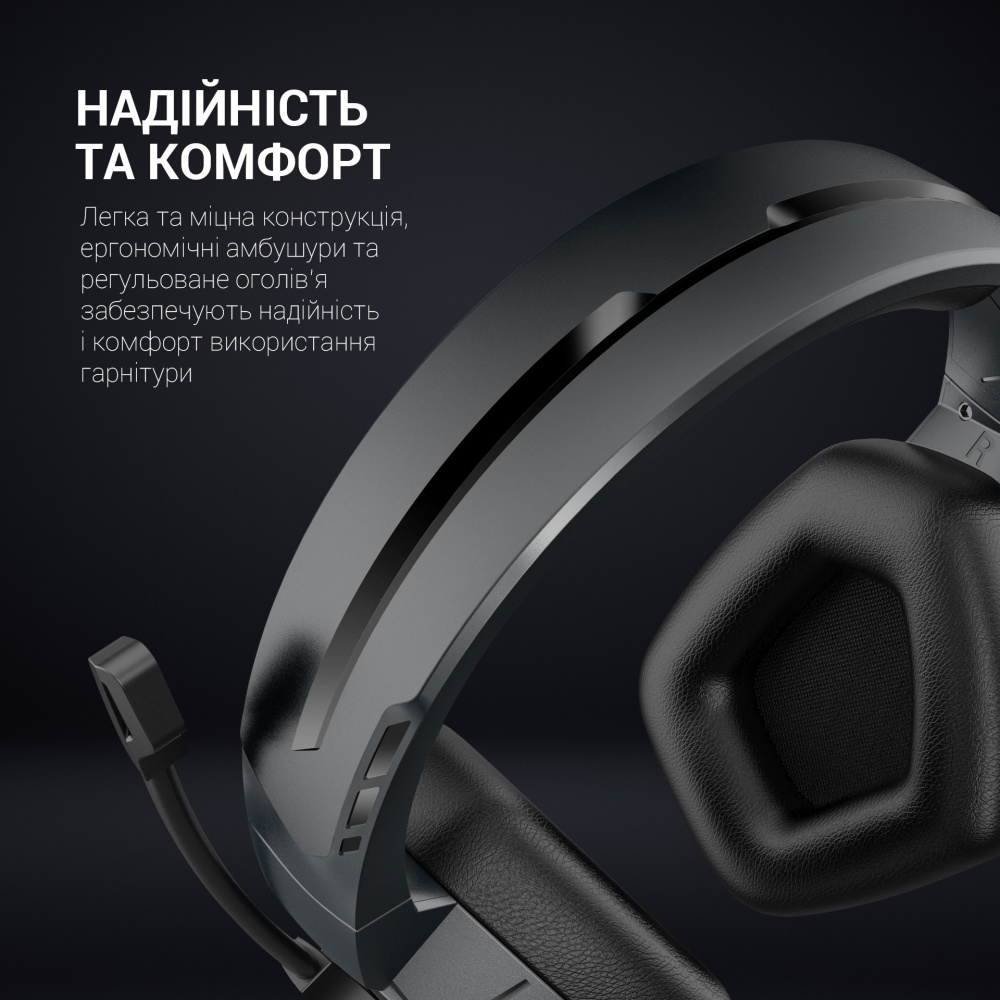 Гарнітура ігрова GamePro HS605 RGB black (HS605)