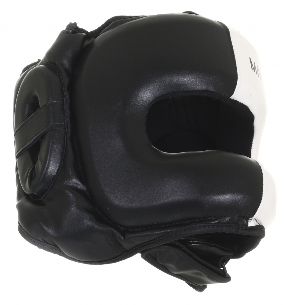 Шлем боксерский MaxxPro р. M AHG-700 Black/White vynil M черный