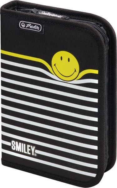 Пенал Smileyworld Stripes 19 предметов 50015382 Herlitz черный