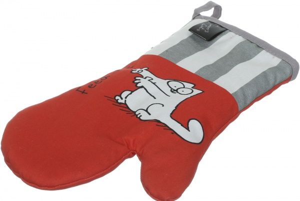 Перчатка-прихватка 2251960274019 18x32 см красный с серым Simon's Cat 