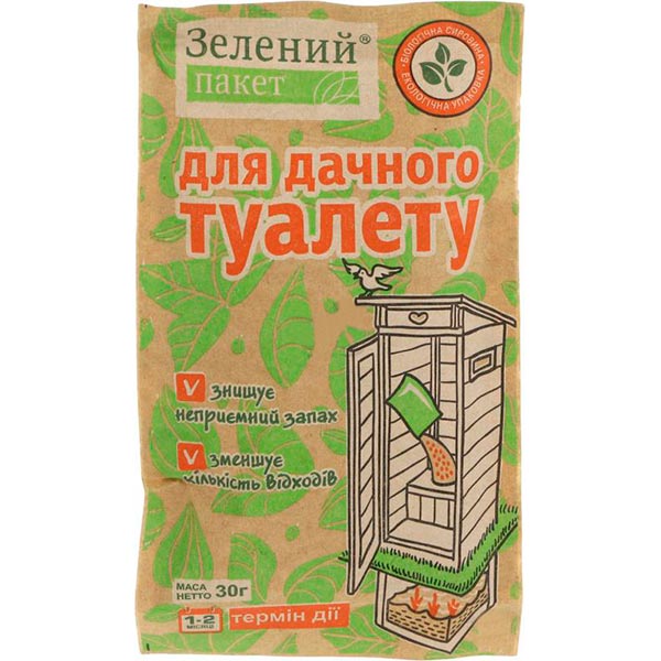 Засіб Зелений пакет для дачного туалету 6 шт (А 00090)