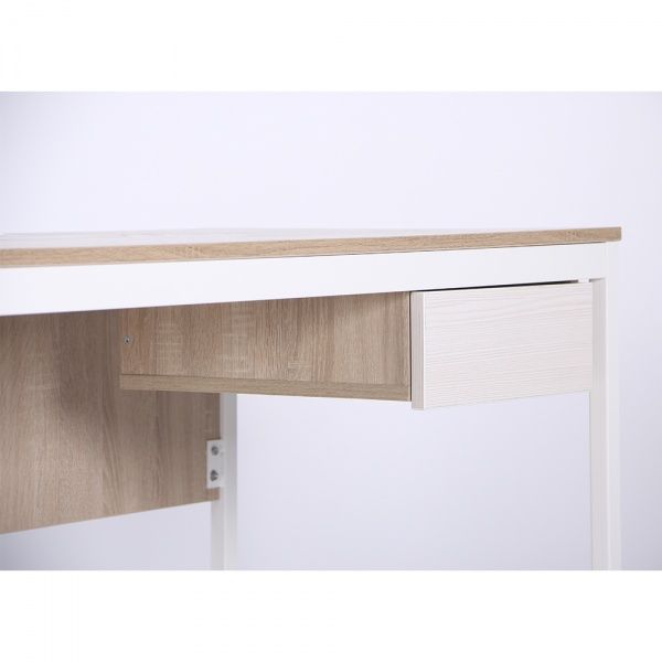 Стол письменный AMF Art Metal Furniture Осло с ящиком и кабель-каналом белый