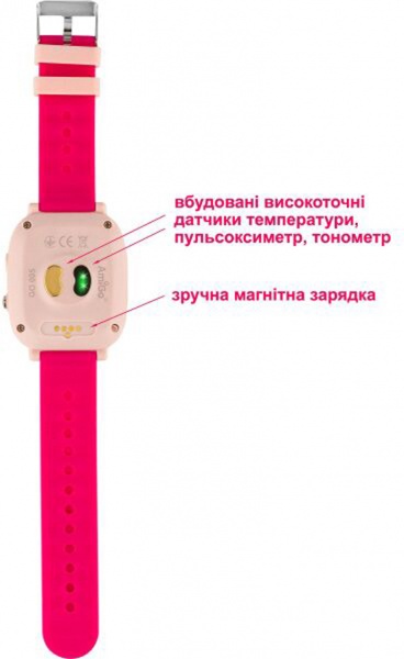 Смарт-часы AmiGo GO005 4G WIFI Thermometer pink