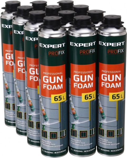 Пена монтажная Expert профессиональная 65L ящик 12 баллонов 860 мл 