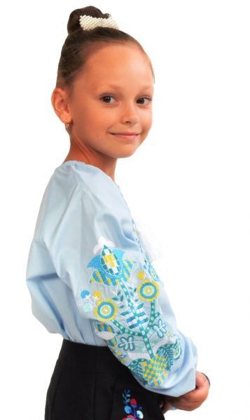 Вишиванка дитяча Едельвіка р.116 блакитний 106-19/09 