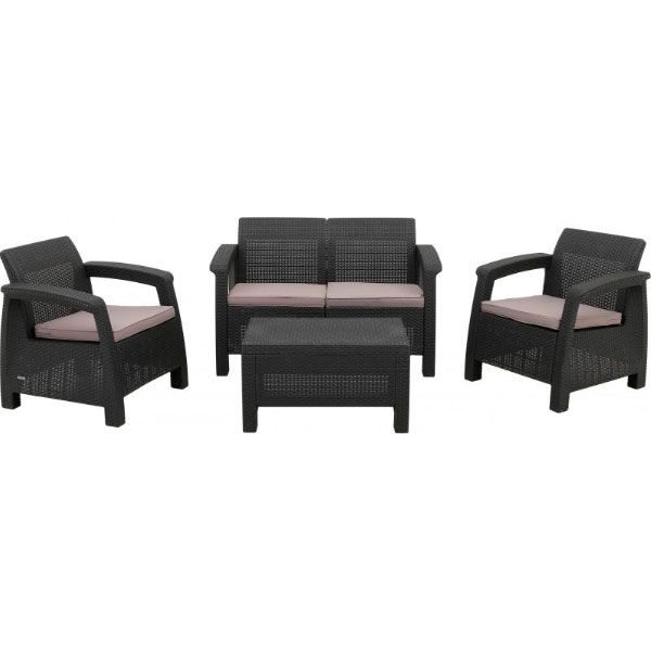 Комплект мебели Curver Corfu антрацит 