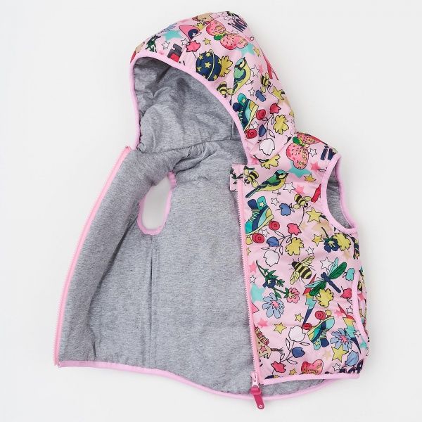 Жилет детский для девочки Соня Boom р.98 розовый с рисунком 