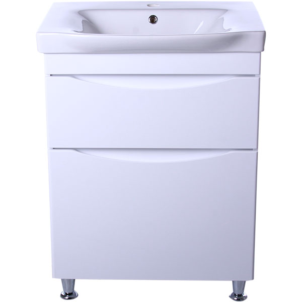 Тумба напольная AM.PM білий глянець с умывальником Like 65 см