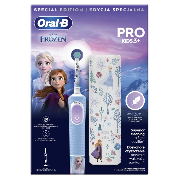 Электрическая зубная щетка Oral-B Pro Kids «Холодное сердце» + Футляр