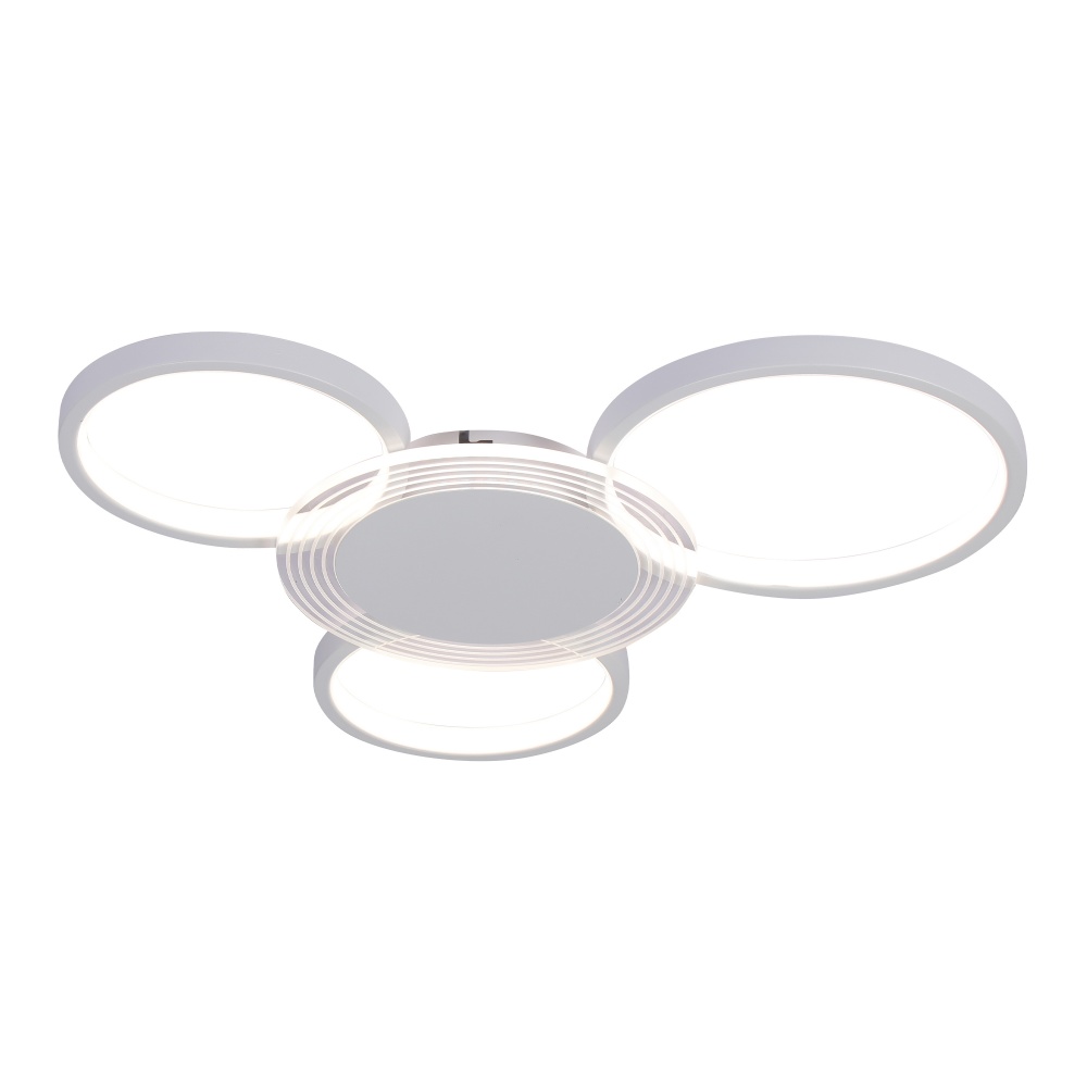 Люстра стельова Miorro LED Vesta з пультом ДУ метал/пластик 3x50,4 Вт LED-модуль білий 51-311-092