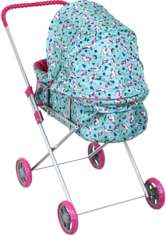 Коляска для ляльок PIXIE 63.5х36х73 см блакитно-рожевий 9308