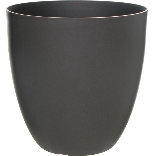 Горщик пластиковий Plastiken Maceta TES круглий 23,6л антрацит 