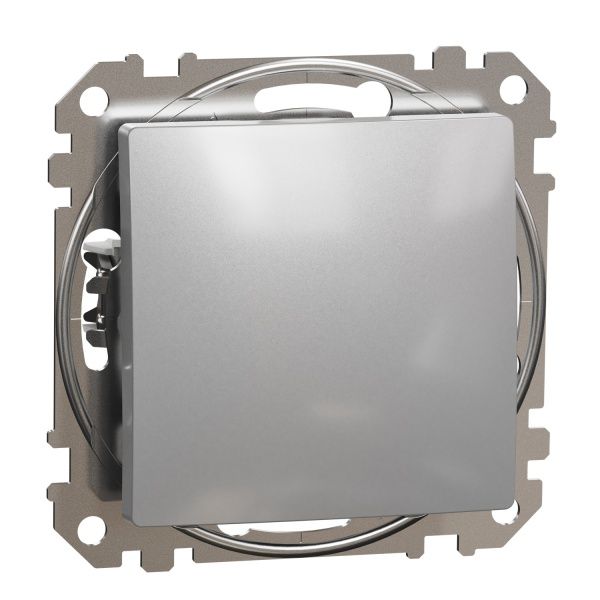 Вимикач одноклавішний Schneider Electric Sedna Design без підсвітки 10 А 250В алюміній SDD113101