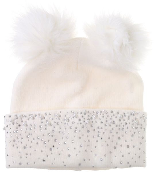 Шапка для дівчаток Pompona р.52-54 білий 20 Z P 28 ПП 