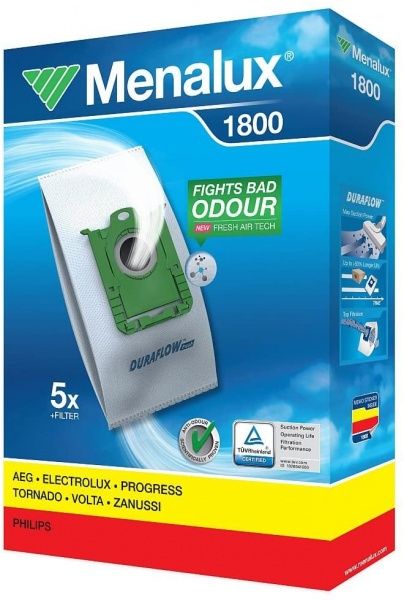 Набір мішків Menalux 1800 + 1 моторний фільтр для пилососів з S-BAG