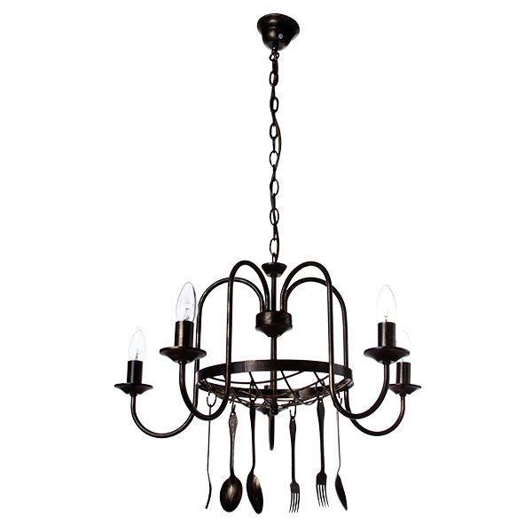 Люстра подвесная Vitaluce 5xE14 старая бронза V1372/5 