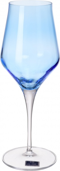 Набор бокалов для вина Contessa Colore Blue 450 мл 6 шт. Vema 