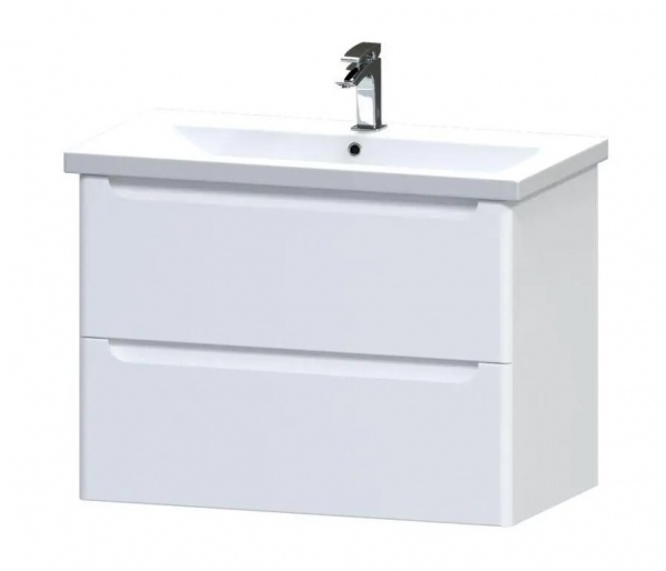 Тумба підвісна Aquarius Sofi білий з умивальником Комо 80