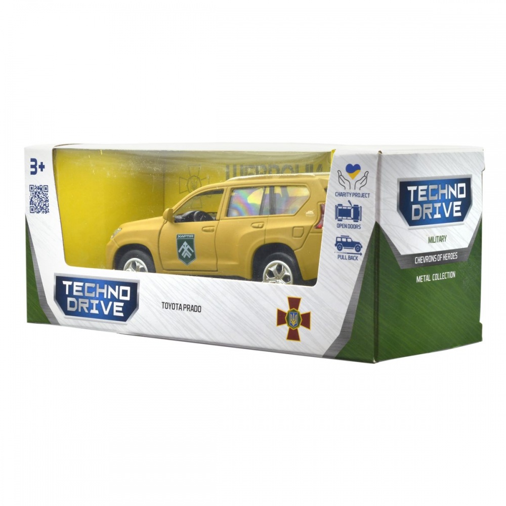 Автомодель TechnoDrive 1:32 серии Шевроны Героев Toyota Prado Хартия KM6188