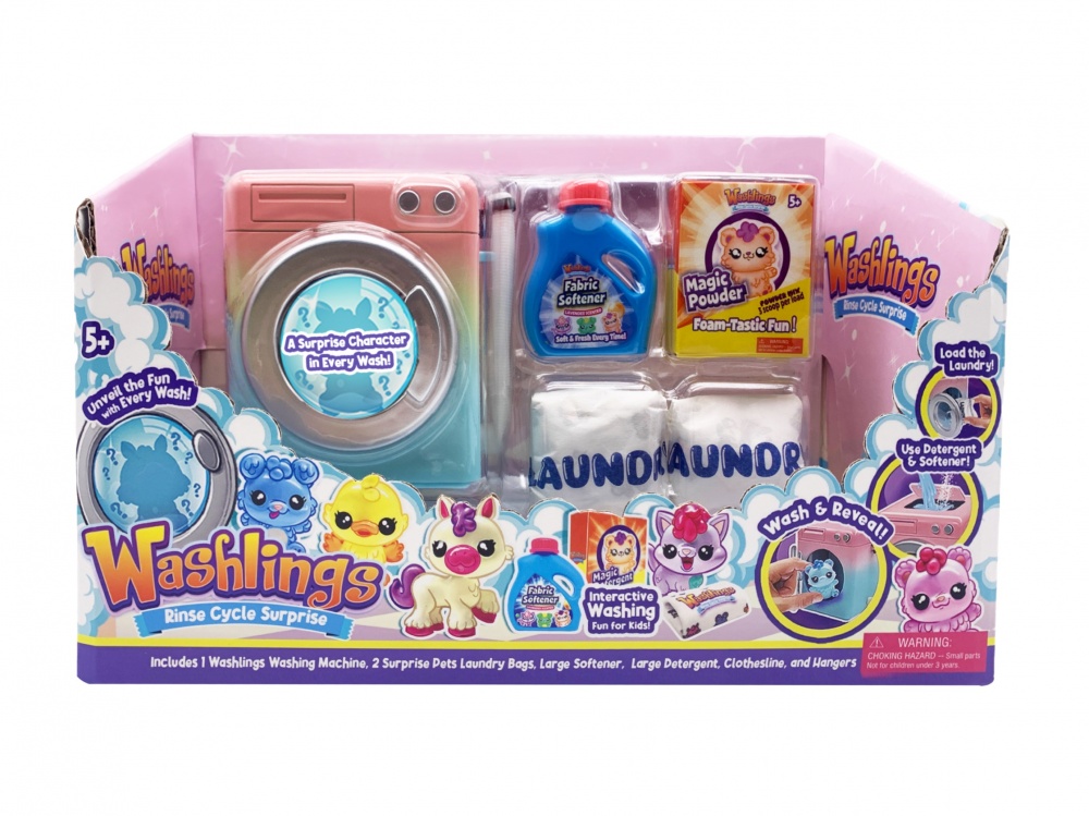 Игровой набор WASHLINGS Магическая стирка со стиральной машинкой 2409011
