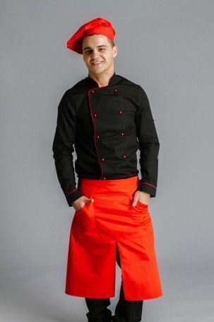 Фартух від пояса Lux-Form до колін р. універсальний червоний