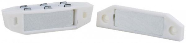 Магнит мебельный с обратной планкой белый большой DC