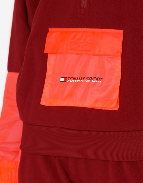 Джемпер Tommy Hilfiger BLOCKED POLAR MIX HOODIE S10S100355607 р. L красный