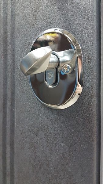 Двері вхідні Булат Престиж 172 бетон антрацит 2050x950мм ліві