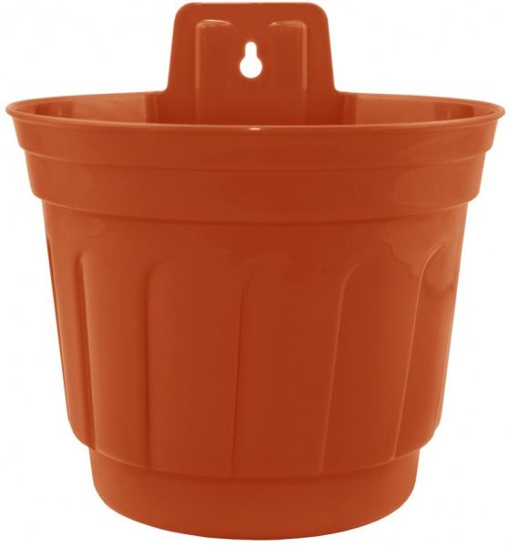 Горщик пластиковий Алеана Рина настінний круглий 0,9л (112058) теракот 