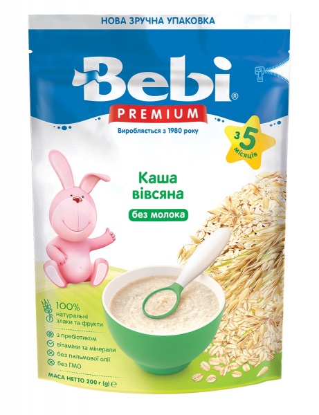 Каша безмолочна Bebi від 5 місяців Premium Вівсяна 200 г 