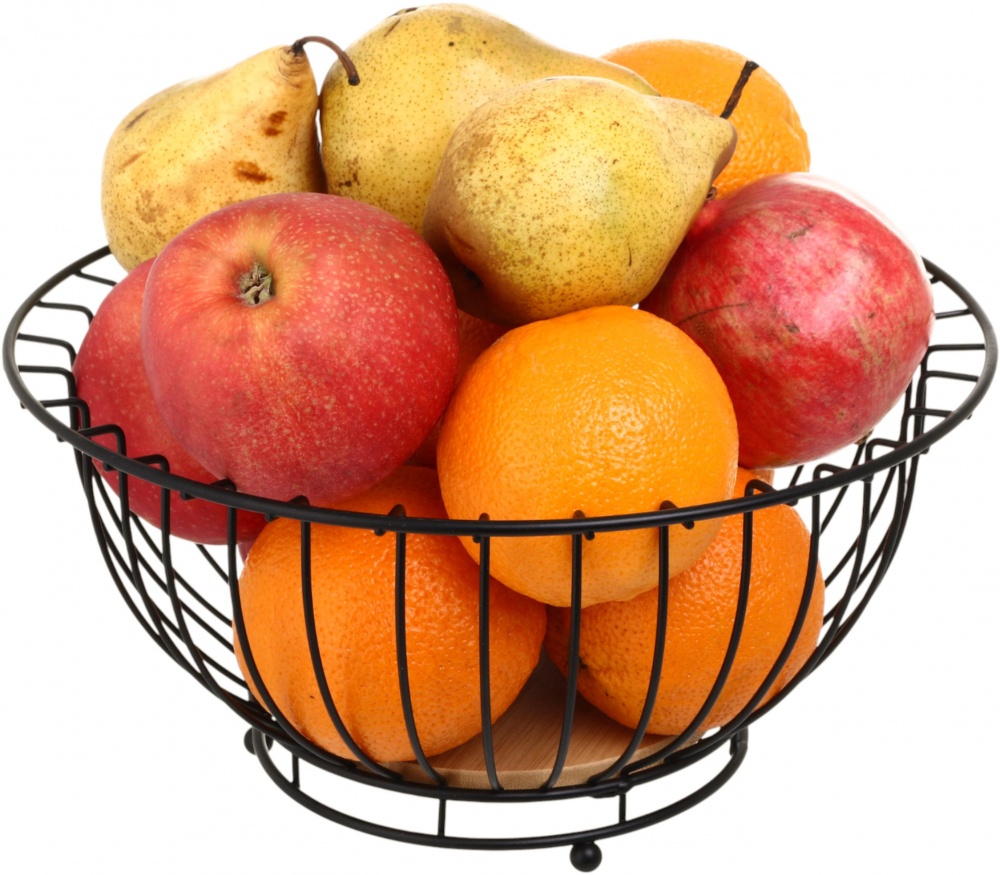 Корзинка для фруктов Flamberg Premium Woody 28 см черный