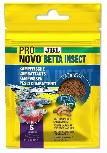 Корм JBL® Pronovo Betta Insect Stick S для бійцевих рибок у вигляді паличок 10 г