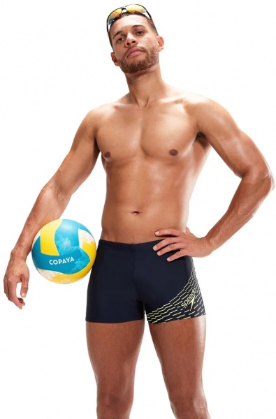 Плавки Speedo MEDLEY LOGO ASHT AM NAVY/GREEN 8-1135406872 р.40 черный