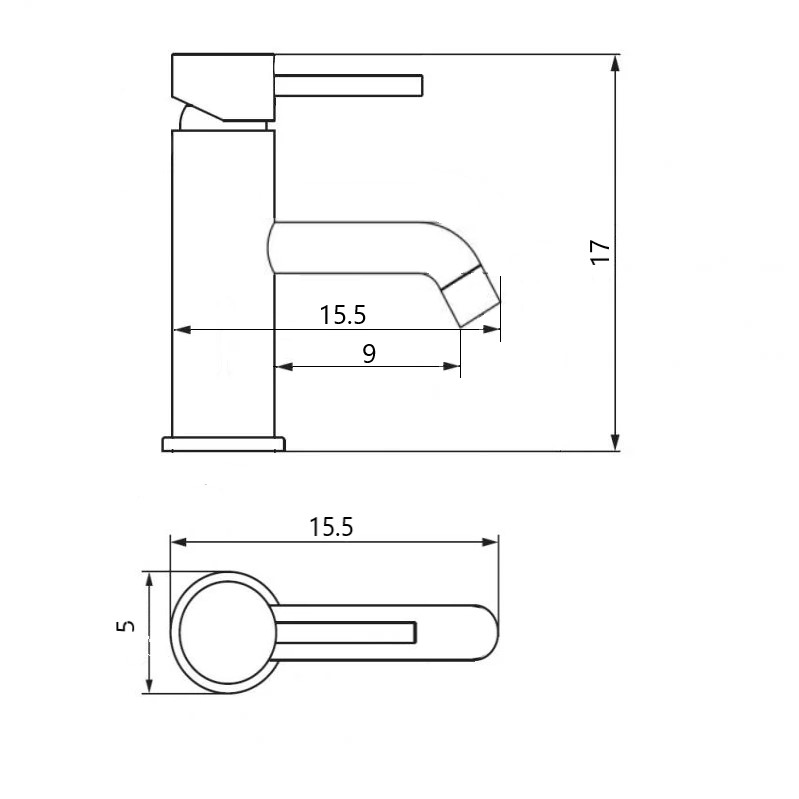 Змішувач для умивальника Silver MAMBO SLUN0726NB