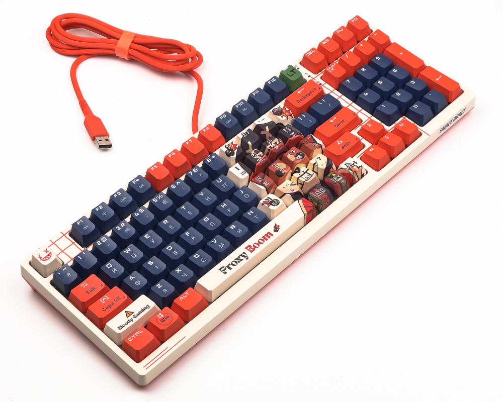 Клавіатура ігрова BLOODY (AT98 (Proxy Boom)) Alpha Optical Switch red/blue